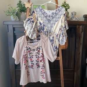 Floral Nude/Blush Blouses